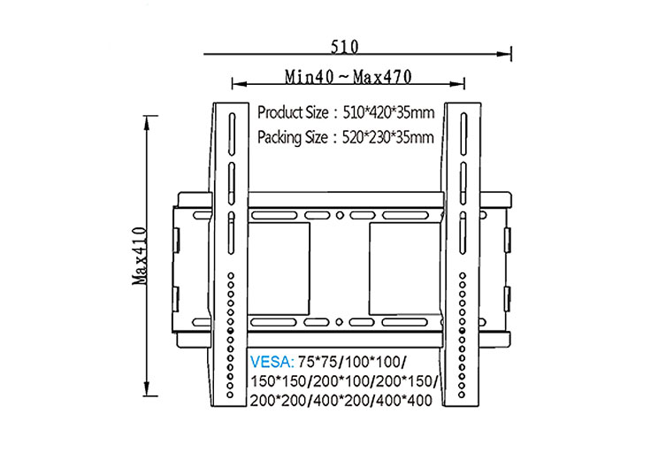 Fixed Wall Bracket