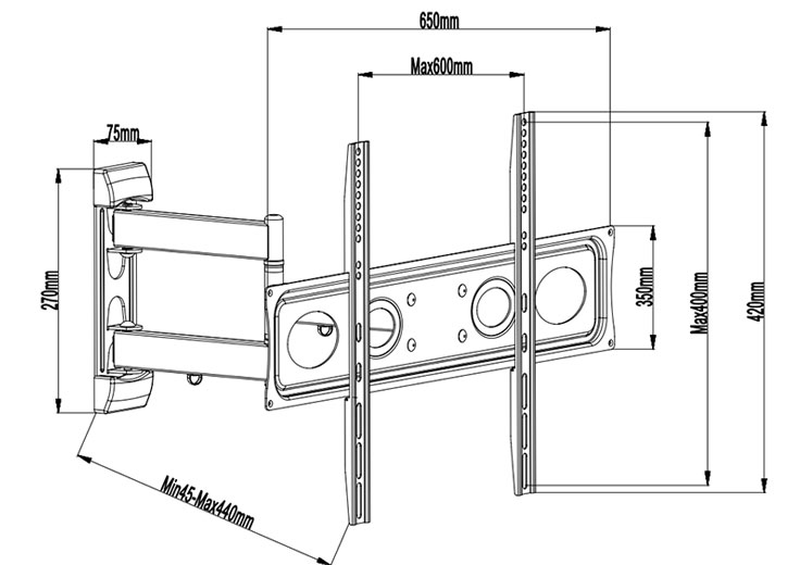 Flat Screen TV Mount Articulating Arm