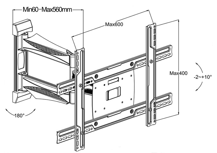 Full Motion TV Mount 60 Inch