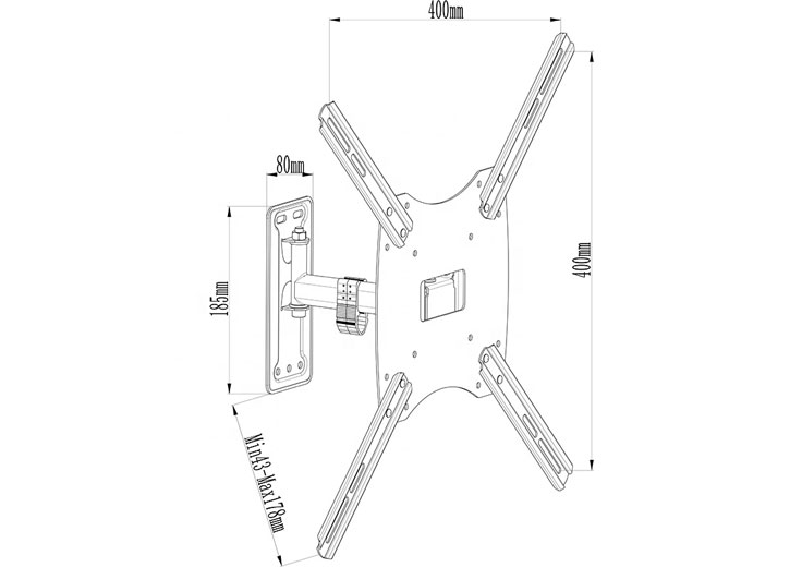 50 TV Wall Mount Full Motion