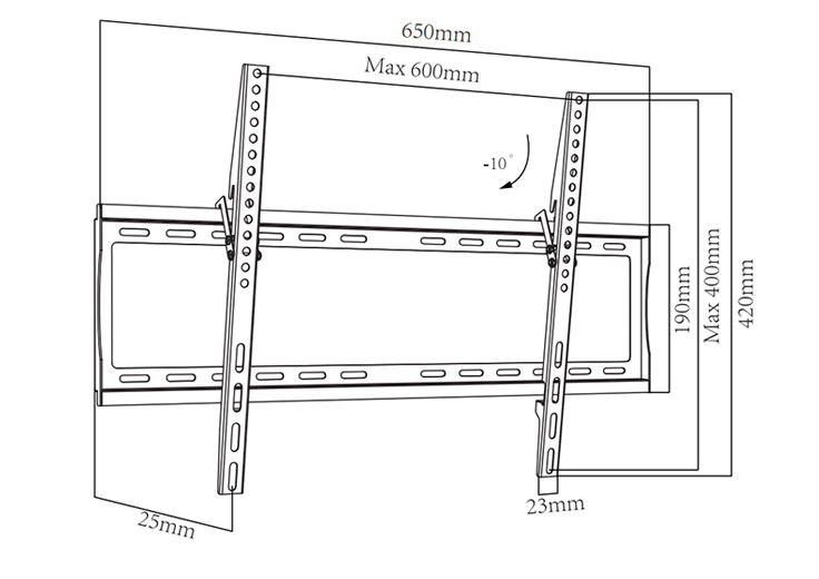 Large TV Tilt Mount