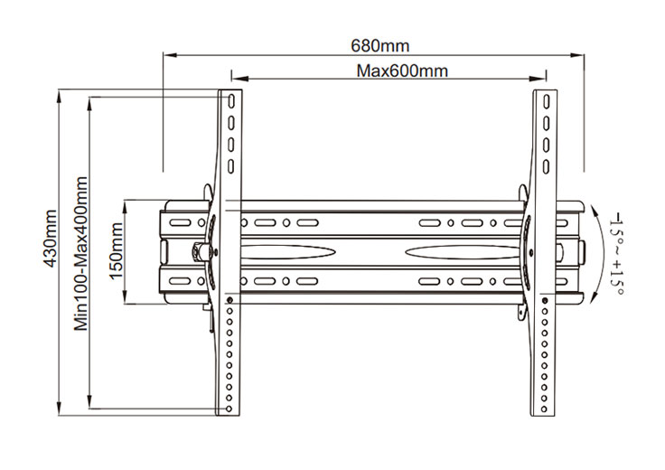 Tilting Wall Mount for 65 Inch TV