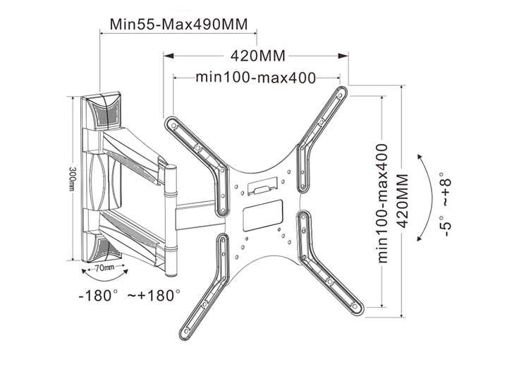 32 TV Mount Full Motion