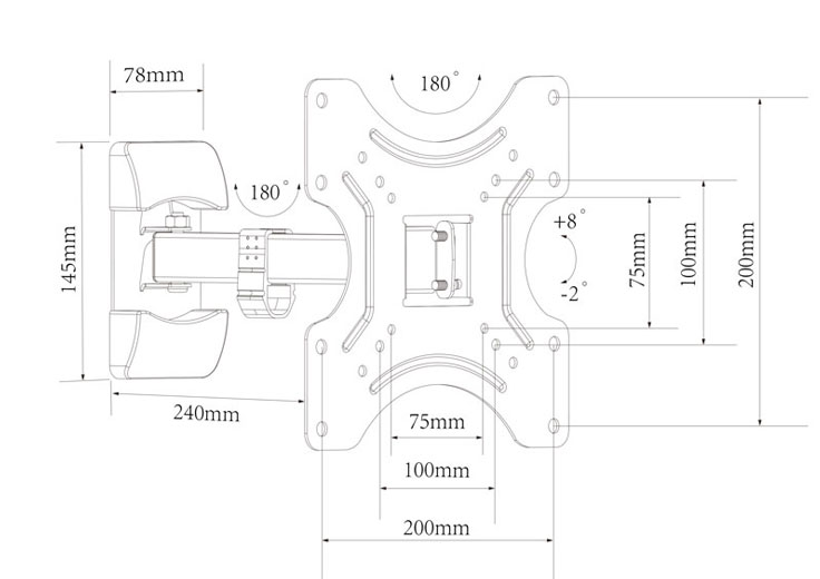 Full Motion TV Mount 43 Inch