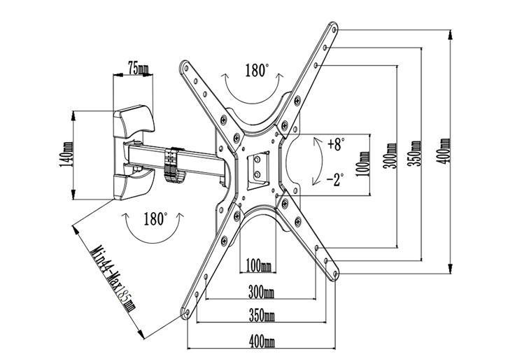 TV Wall Mount Full Motion 40 Inch