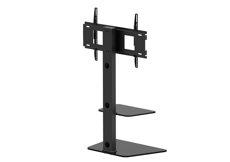 2 Shelf Glass TV Stand with Mount