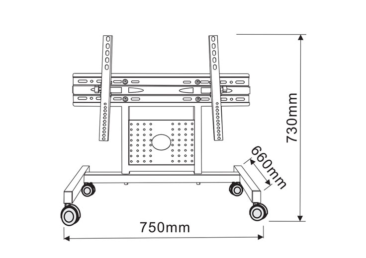 Small Rolling TV Stand