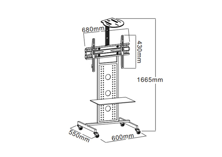 Outdoor Mobile TV Cart