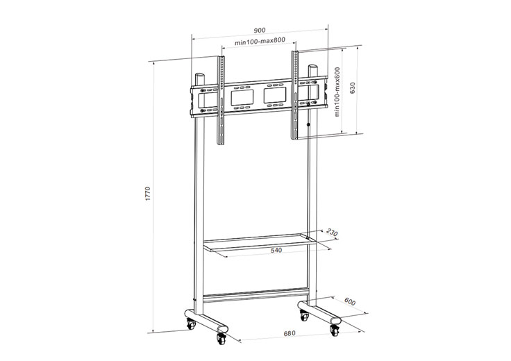 Heavy Duty TV Cart