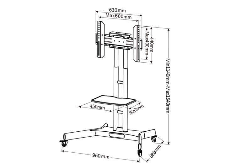 Mobile Flat Screen Stand