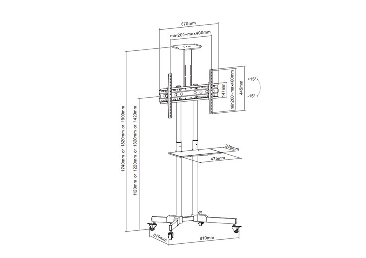 Universal Mobile TV Stand