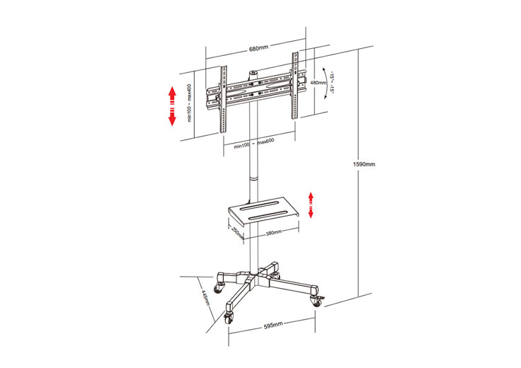 Cheap Mobile TV Stand