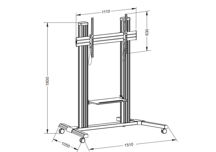 Mobile TV Cart